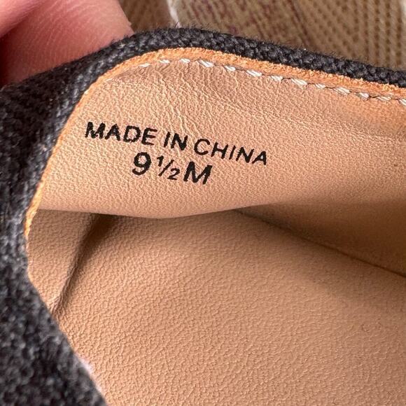 Reformation Camille Espadrille Women’s Size 9.5 Black Cream Ribbon - Picture 10 of 11